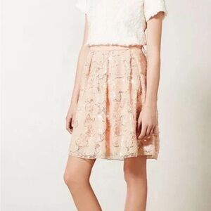 Eva Franco for Anther Light Pink/Gold Sequin Skirt Girly Barbie Feminine Fairy
